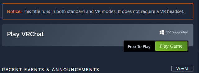 Steam VRC install button